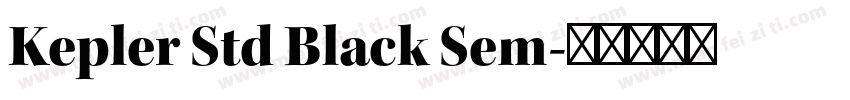 Kepler Std Black Sem字体转换